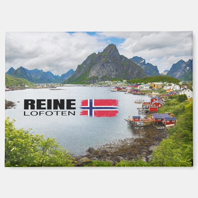 Reine auf den Lofoten Magnet (Vorderseite)