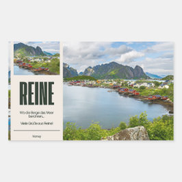 Reine auf den Lofoten Rechteckiger Aufkleber