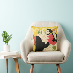 Reine de Joie (Königin der Lust) Toulouse Lautrec Kissen