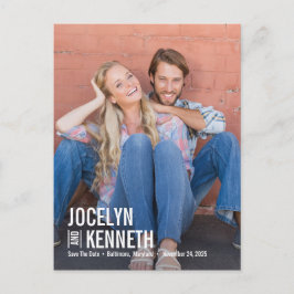 REINE EINFACHE FARBE Save the Date Postkarte