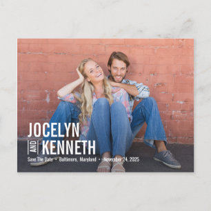 REINE EINFACHE FARBE Save the Date Postkarte