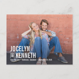 REINE EINFACHE FARBE Save the Date Postkarte