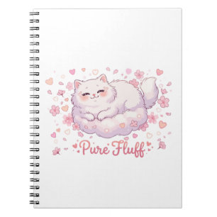 Reine Flauschigkeit Süße Kawaii-Katze Notizblock