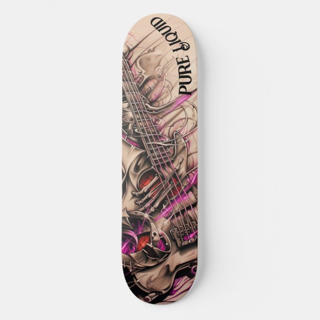 Reine flüssige E-Gitarre Skateboard (Vorderseite)