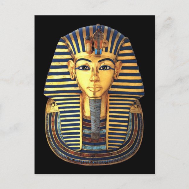 Reine Gold-Gräbermaske Pharao Tutankhamun Postkarte (Vorderseite)