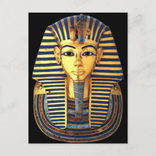 Reine Goldbestattungsmaske des Pharaos Tutanchamun Postkarte