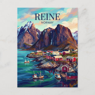 Reine in Lofoten Norwegen Postkarte