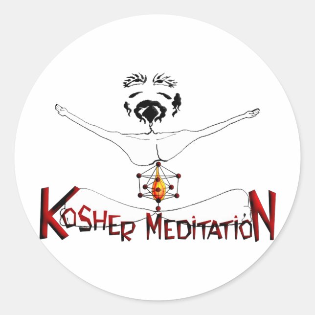 Reine Meditation Runder Aufkleber (Vorderseite)