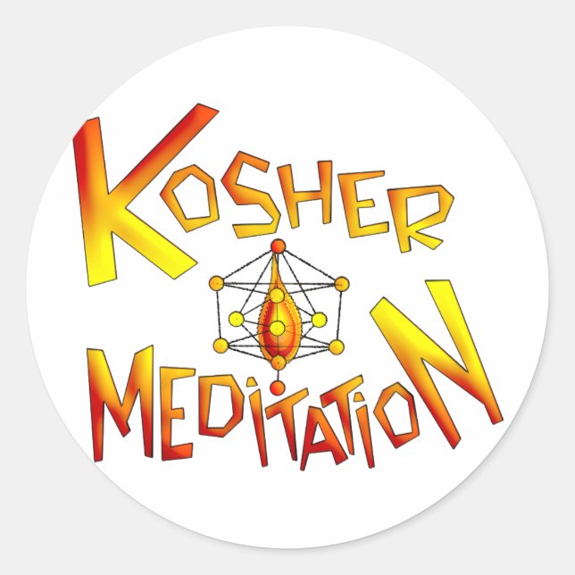 Reine Meditation Runder Aufkleber (Vorderseite)