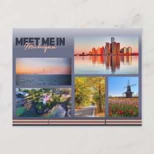 Reine Michigan-Sehenswürdigkeiten Postkarte