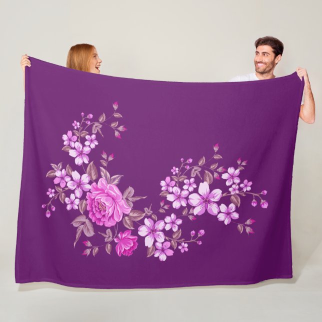 Reine Natur - Sommer der Rose 2 Fleecedecke (Beispiel)