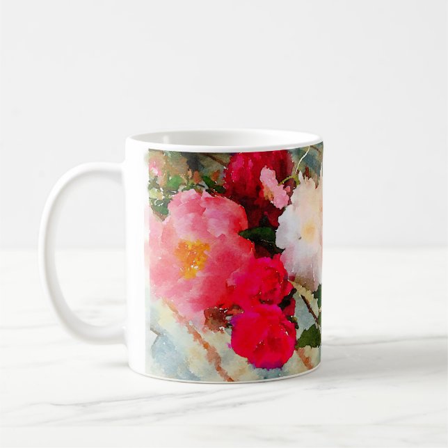 Reine Rose Romantik Kaffeetasse (Links)