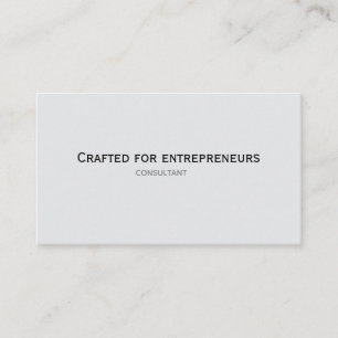 Reine Typografie mit dem Slogan Visitenkarte