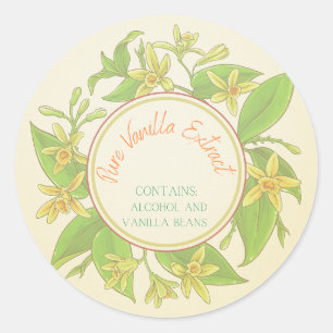 Reine Vanilla extrahiert Labels Runder Aufkleber