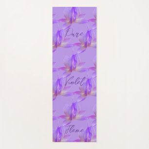 Reine Violette Flamme Mit Lotus Lotus Yogamatte