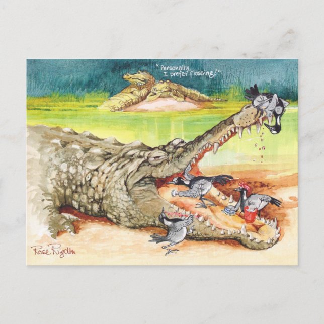 Reine Zähne Postkarte (Vorderseite)