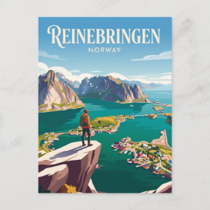Reinebringen Norwegen Postkarte