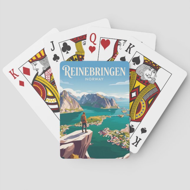 Reinebringen Norwegen Spielkarten (Rückseite)