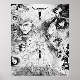Reiner Braun Armored Titan Shingeki no Kyojin Poster