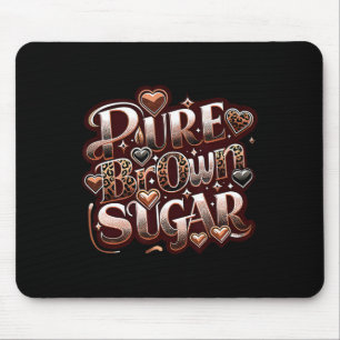 Reiner brauner Zucker Stolz schwarze afrikanische Mousepad