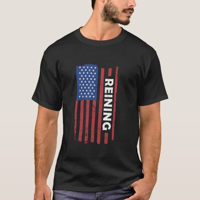 Reiner US-Flag-Reining T-Shirt (Vorderseite)