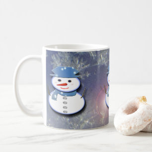 Reiner weißer Schneemann Kaffeetasse