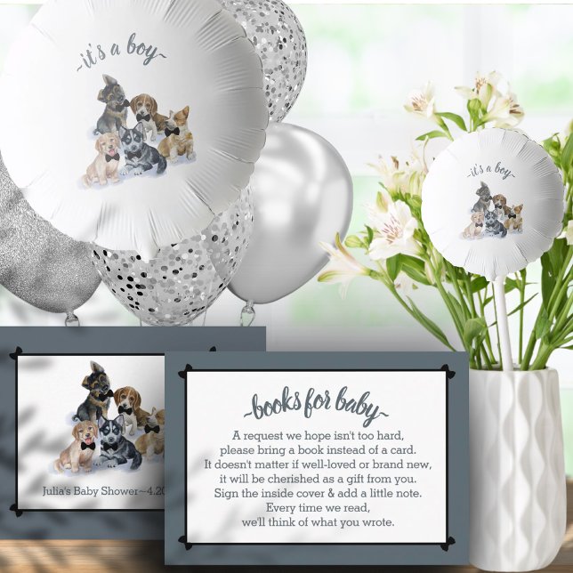 Reiner Welpe | Elegante Babyduschbücher für Kinder Begleitkarte (Pure Puppy | Elegant Baby Shower Books For Baby Enclosure Card)