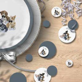 Reiner Welpe | Schwarze Krawatte Elegante Niedlich Konfetti