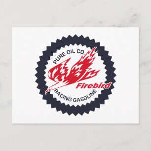 Reines Firebird-Rennbenzin-Vintage-Schild Postkarte