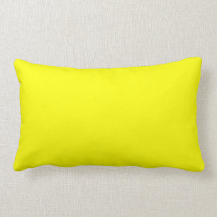 Reines Gelb - Neon Lemon Bright Template Blank Lendenkissen
