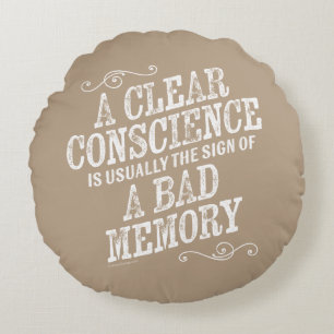 Reines Gewissen Rundes Kissen