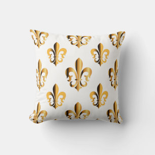 Reines Gold Fleur de Lis Kissen