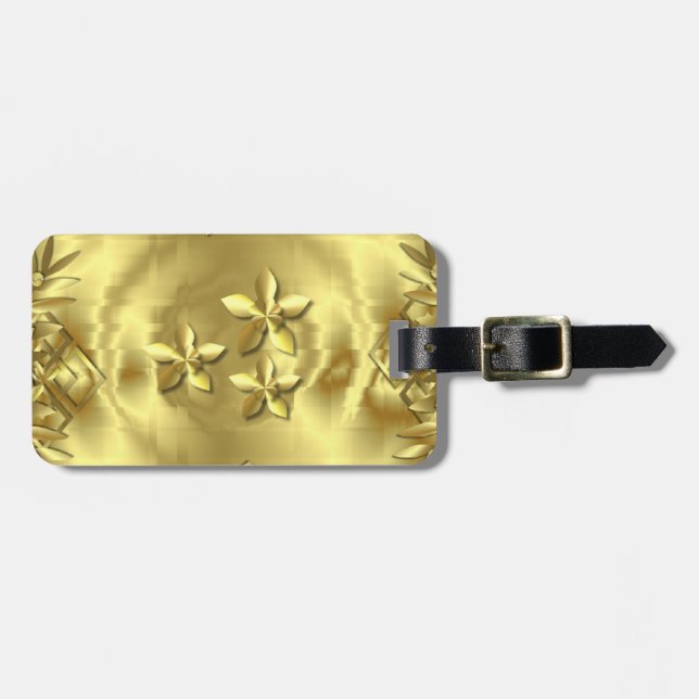 Reines Gold Gepäckanhänger (Vorderseite horizontal)