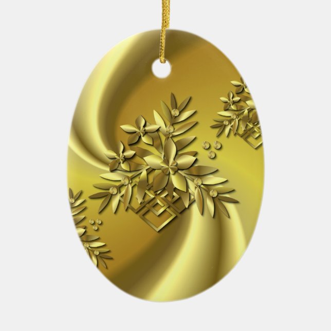 Reines Gold Keramikornament (Vorne)