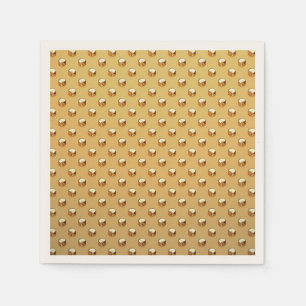 REINES GOLDENES PERLEN Muster + Ihr Text/Foto Serviette