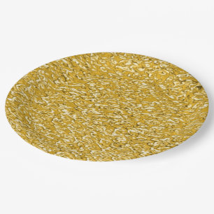 REINES GOLDSpritzer-Muster + Ihr Text/Foto Pappteller