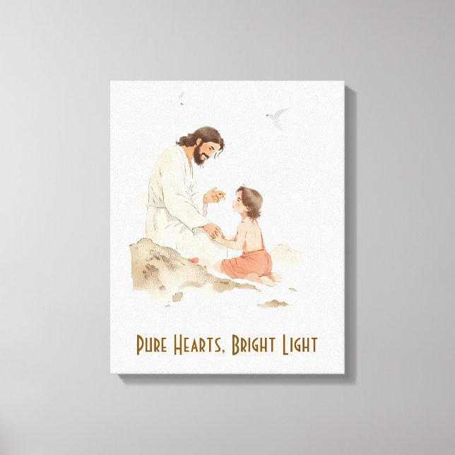 Reines Herz, helles Licht Leinwanddruck (Vorderseite)