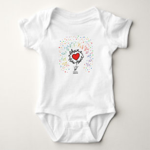 Reines Herz-Konfetti-Weisheit Baby Strampler