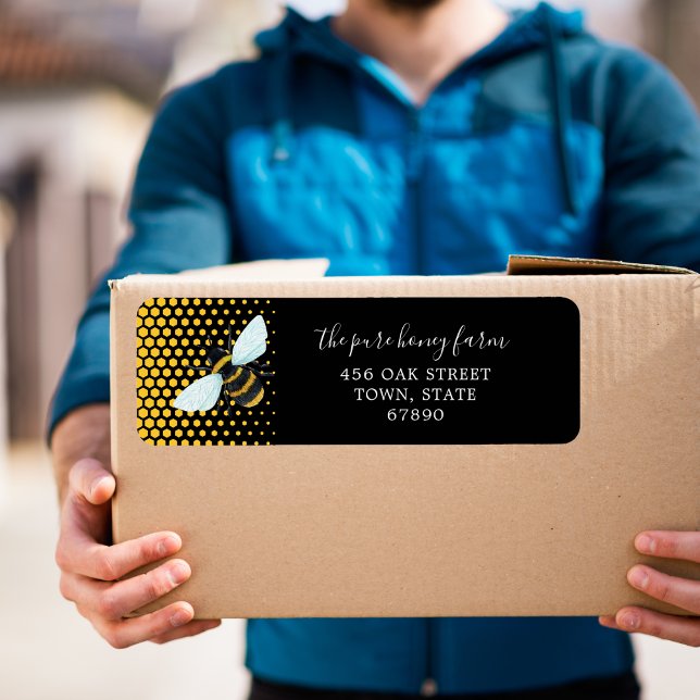 Reines Honig — benutzerdefiniertes Essen | Adressa (Honey Business Return Address Labels)
