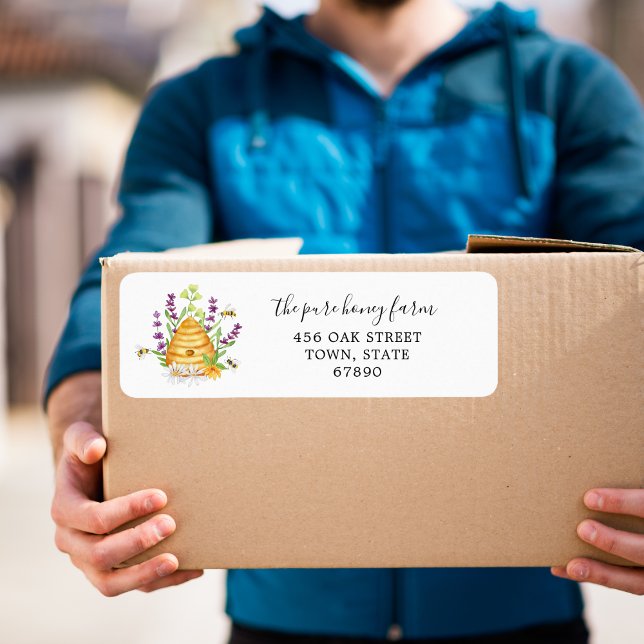 Reines Honig — benutzerdefiniertes Essen | Adressa (Honey Business Return Address Labels)