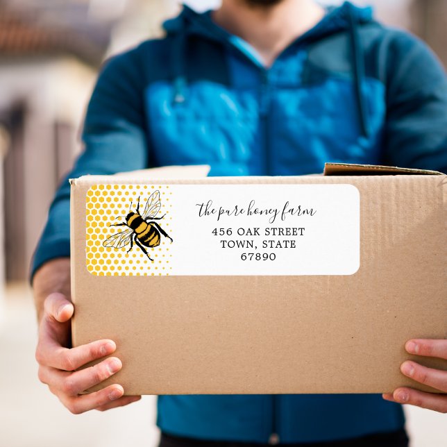 Reines Honig — benutzerdefiniertes Essen | Adressa (Honey Business Return Address Labels)