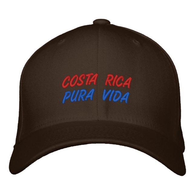 REINES LEBEN COSTA RICA BESTICKTE BASEBALLKAPPE (Vorderseite)