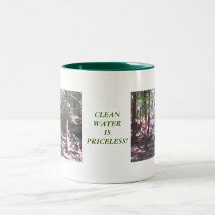 Reines Wasser ist unbezahlbar! Zweifarbige Tasse