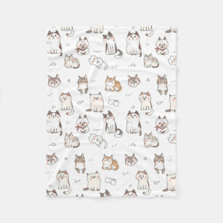 Reinfekter Komfort: voller Katzen Designed Blanket Fleecedecke