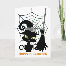 Reinigen der Spinnweben, 5 Zoll x 7 Zoll geklappte Feiertagskarte