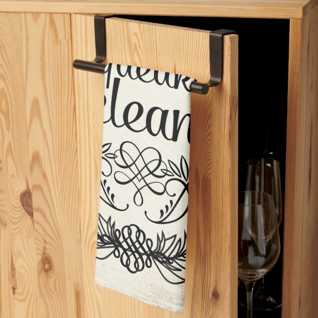 Reinigen Sie das Vintage Retro-Handtuch Geschirrtuch (Drittel gefaltet)