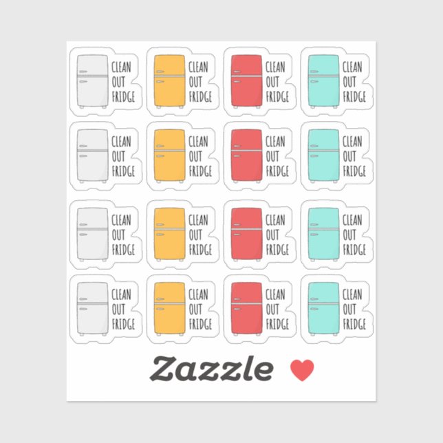 Reinigen Sie den Kühlschrank Retro Kühlschrank Cha Aufkleber (Blatt)