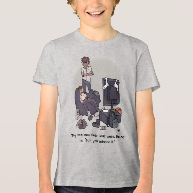 Reinigen Sie den Zimmerjungen Tri-Blend Shirt (Vorderseite)