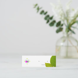 Reinigen Sie die Ohrensichtkarten. Mini Visitenkarte