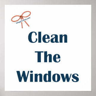 Reinigen Sie die Windows-Erinnerungen Poster